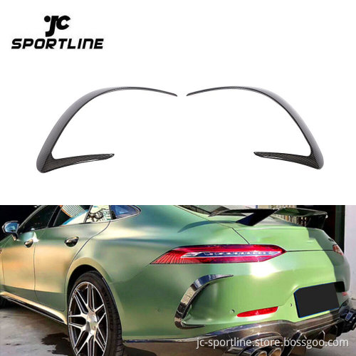 Carbon Fiber Rear Bumper Splitter Fins for Mercedes-Benz AMG GT (X290) Coupe GT43 GT50 GT53 (2018-2021)